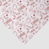 Papier Mousseline Heureuse Sainte-Valentin (Détail)