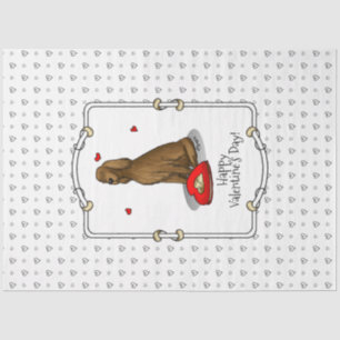 Papier Mousseline Heureuse Sainte-Valentin Be Mine Irish Setter (rou