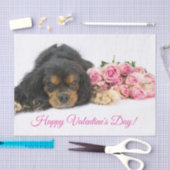 Papier Mousseline Heureuse Sainte-Valentin Cavalier King Charles (Artisanat)