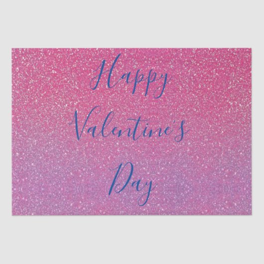 Papier Mousseline Heureuse Sainte-Valentin Gold Rose (Recto)