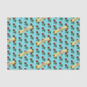 Papier Mousseline Heureuse Sainte-Valentin simple Rose rouge 80s Ret (Recto)