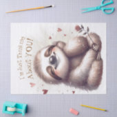 Papier Mousseline Heureuse Sainte-Valentin Sloth (Artisanat)