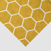Papier Mousseline Hexagone Motif Hexagon Jaune (Détail)