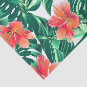 Papier Mousseline Hibiscus à l'orange tropicale (Détail)