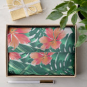 Papier Mousseline Hibiscus à l'orange tropicale (Cadeau)