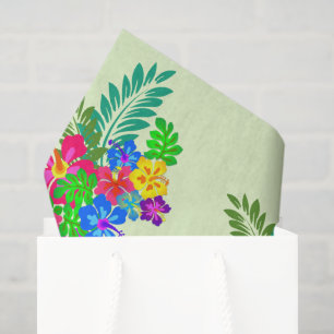 Papier Mousseline Hibiscus Art Swag