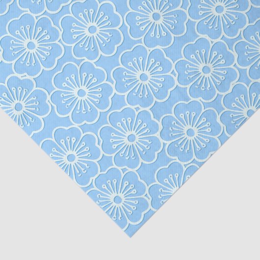 Papier Mousseline Hibiscus blanc (Détail)