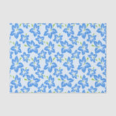 Papier Mousseline Hibiscus Bleu, Fleurs Bleues, Motif De Fleurs (Recto)