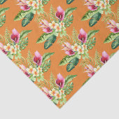 Papier Mousseline Hibiscus Botanique Tropical Feuilles N'importe que (Détail)