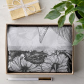 Papier Mousseline Hibiscus et colibri (Cadeau)