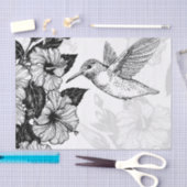 Papier Mousseline Hibiscus et colibri (Artisanat)