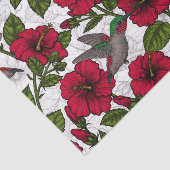 Papier Mousseline Hibiscus et colibris (Détail)