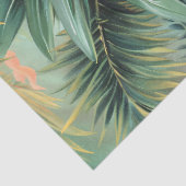 Papier Mousseline Hibiscus Fleurs Palmiers Fronds Tropical Decoupage (Détail)