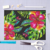 Papier Mousseline Hibiscus floral tropical lumineux Feuille Luau Par (Artisanat)