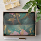 Papier Mousseline Hibiscus rose Double Doré, Fleurs Formelles (Cadeau)