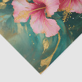 Papier Mousseline Hibiscus rose Double Doré, Fleurs Formelles (Détail)