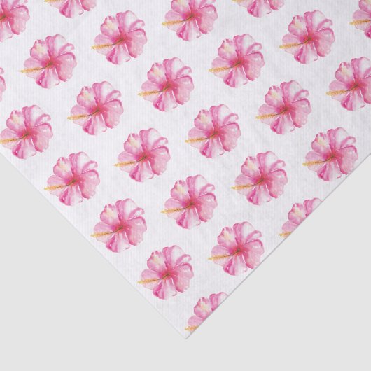 Papier Mousseline Hibiscus rose tropical (Détail)