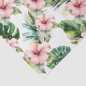 Papier Mousseline Hibiscus rose tropical (Détail)