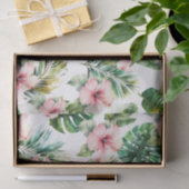 Papier Mousseline Hibiscus rose tropical (Cadeau)