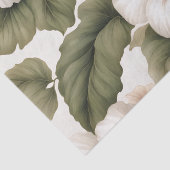 Papier Mousseline Hibiscus tropical blanc crémeux (Détail)