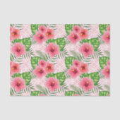 Papier Mousseline Hibiscus tropical rose (Recto)