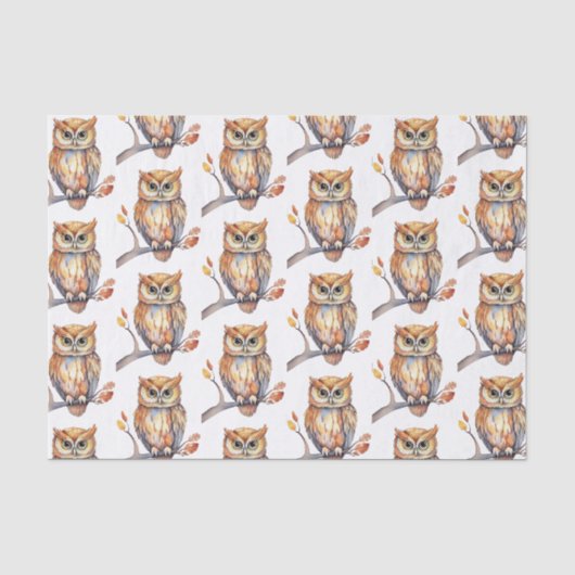 Papier Mousseline Hibou (Recto)