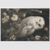 Papier Mousseline Hibou blanc (Recto)