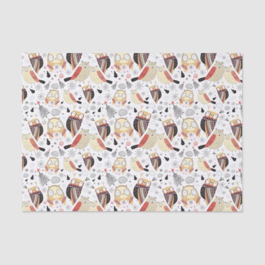 Papier Mousseline Hibou drôle de texture (Recto)