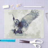 Papier Mousseline Hibou merveilleux dans l'aquarelle (Artisanat)