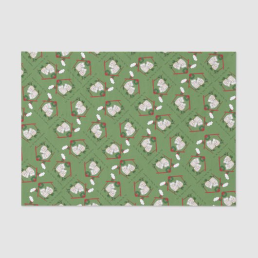 Papier Mousseline Hibou Noël mignon Enfants (Recto)