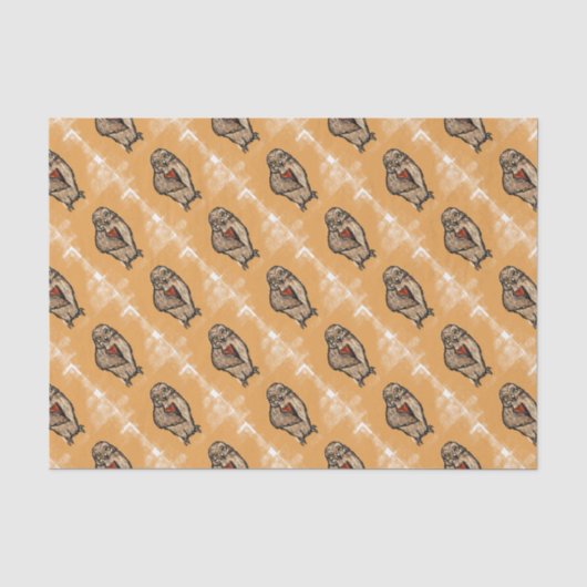 Papier Mousseline Hibou sage (Recto)