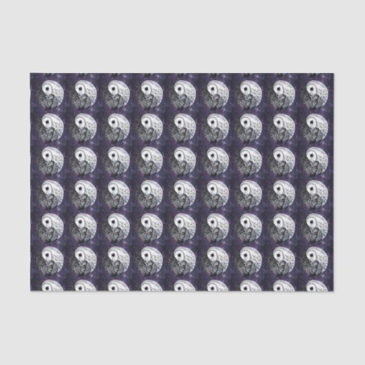 Papier Mousseline Hiboux de Yin Yang (Recto)