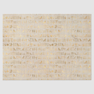 Papier Mousseline Hiéroglyphes d'Égypte d'or sur la page de découpag
