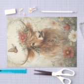 Papier Mousseline Highland Cow (Artisanat)