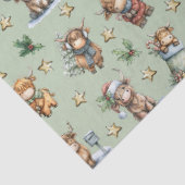 Papier Mousseline Highland Cow Holiday Parade (Détail)