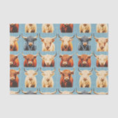 Papier Mousseline Highland Cow Ouest (Recto)