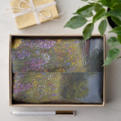 Papier Mousseline Highland Cow Purple Yellow Fleurs sauvages découpa (Cadeau)