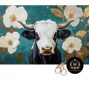 Papier Mousseline Highland Cow Rustic Boho Farmhouse Decoupage