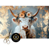 Papier Mousseline Highland Cow Rustic Boho Farmhouse Decoupage
