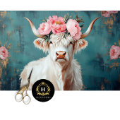 Papier Mousseline Highland Cow Rustic Boho Farmhouse Decoupage