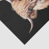 Papier Mousseline Highland Cow Rustic Floral Garden Découpage (Détail)