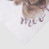 Papier Mousseline Highland Cow Tartan Casquette Heather Watercolor (Détail)