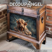 Papier Mousseline Highlander Viking Warrior Bull - Découpage -