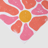 Papier Mousseline Hippie de puissance de fleur orange et rose des an (Détail)