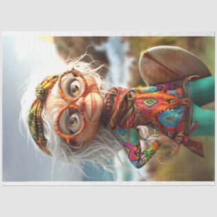 Papier Mousseline Hippie Surfin Grama Découpage