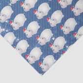 Papier Mousseline Hippo de Noël Hippopotame de Noël (Détail)