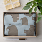 Papier Mousseline Hippopotame Hippo Motif (Cadeau)