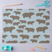 Papier Mousseline Hippopotame Hippo Motif (Artisanat)