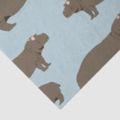 Papier Mousseline Hippopotame Hippo Motif (Détail)