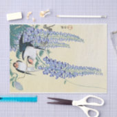 Papier Mousseline hirondelles et bactéries par Ohara Koson (Artisanat)